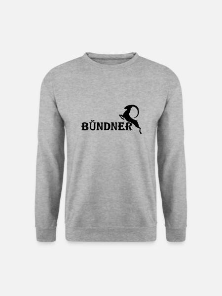 Bündner - Unisex Pullover - Weißgrau meliert