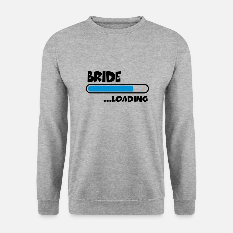 Bride loading - Unisex Pullover - Weißgrau meliert