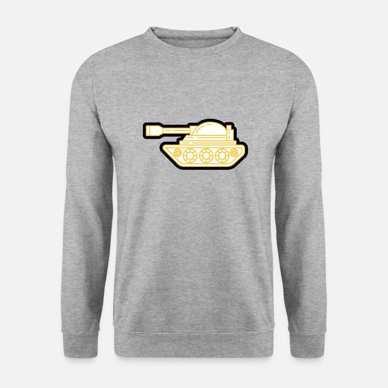 Panzer - Unisex Pullover - Weißgrau meliert