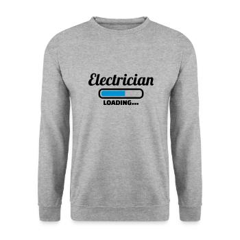 Électricien - Sweat-shirt Unisexe - gris chiné - Devant - Alina (178cm) & Michal (187cm)