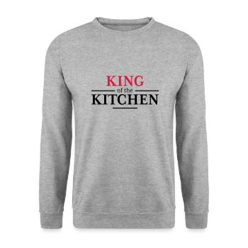 King of the Kitchen - Unisex Sweatshirt - salt & pepper - Front - Alina (178cm) & Michal (187cm)