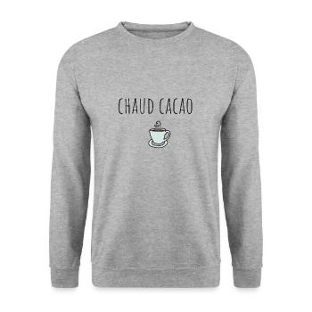 hot cocoa cho cho chocolate humor gift - Unisex Sweatshirt - salt & pepper - Front - Alina (178cm) & Michal (187cm)