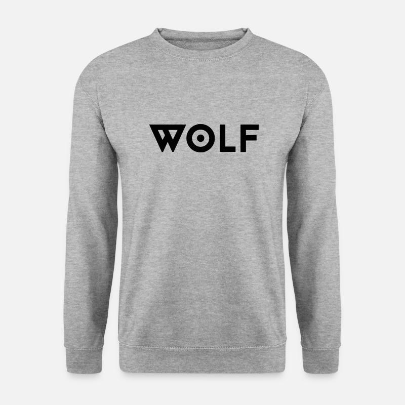 WOLF - Unisex Pullover - Weißgrau meliert