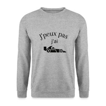 J'peux pas j'ai formule1 - Sweat-shirt Unisexe - gris chiné - Devant - Alina (178cm) & Michal (187cm)