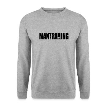 Mantrailing Silhouette Chien de recherche chien - Sweat-shirt Unisexe - gris chiné - Devant - Alina (178cm) & Michal (187cm)