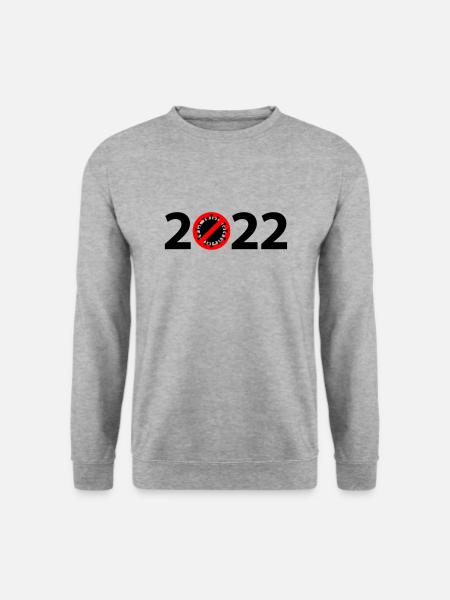 2022 Anti Corona Virus - Unisex Pullover - Weißgrau meliert