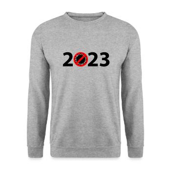 2023 Anti Corona Virus - Unisex Sweatshirt - salt & pepper - Front - Alina (178cm) & Michal (187cm)