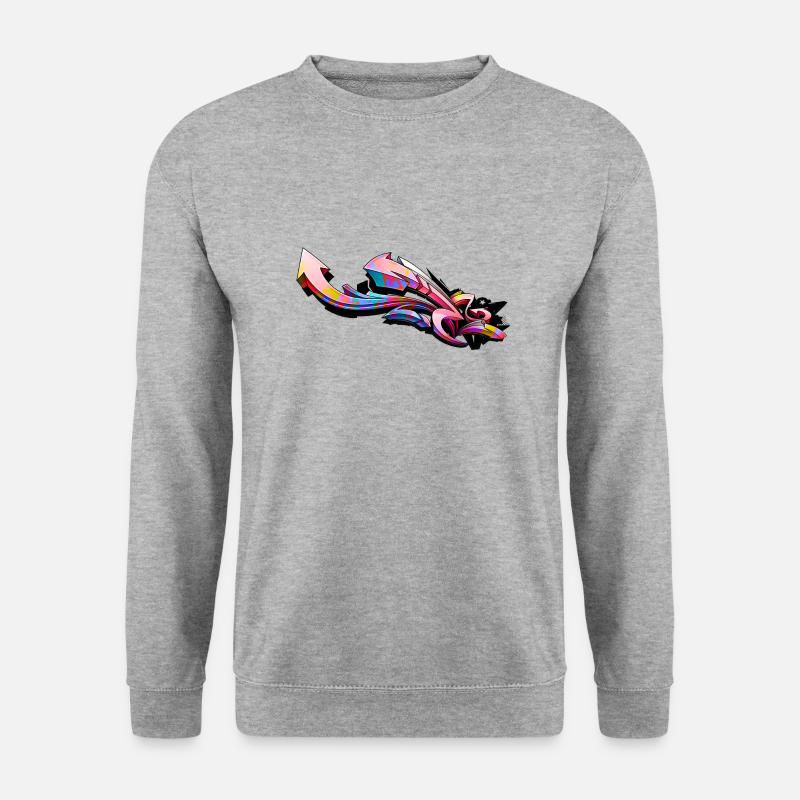 Graffiti - Unisex Pullover - Weißgrau meliert