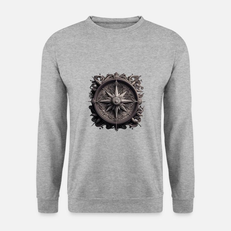 cooles Wikinger Ornament - Unisex Pullover - Weißgrau meliert