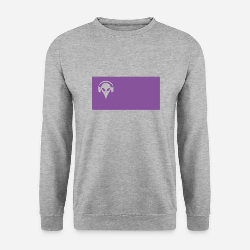Alien Musik Planeten Flagge - Unisex Pullover - Weißgrau meliert