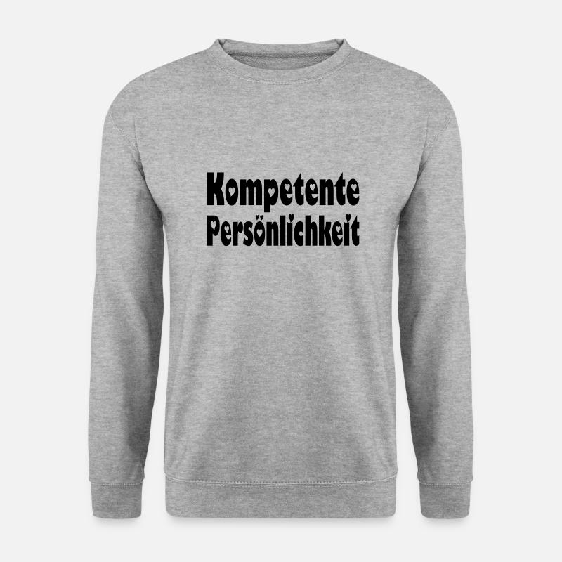 kompetente persönlichkeit II - Unisex Pullover - Weißgrau meliert