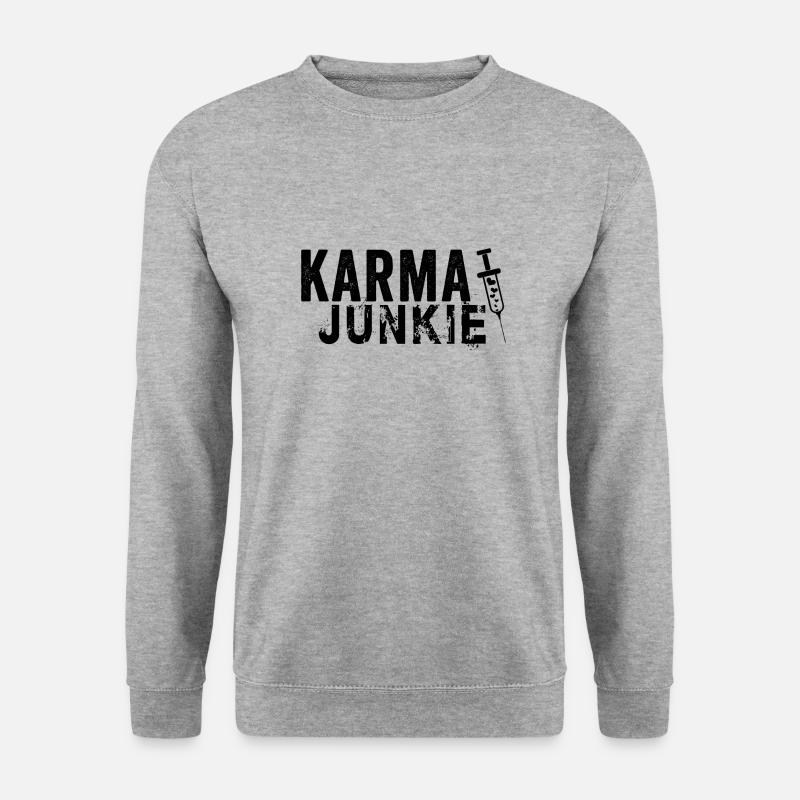 KarmaJunkie - Unisex Pullover - Weißgrau meliert