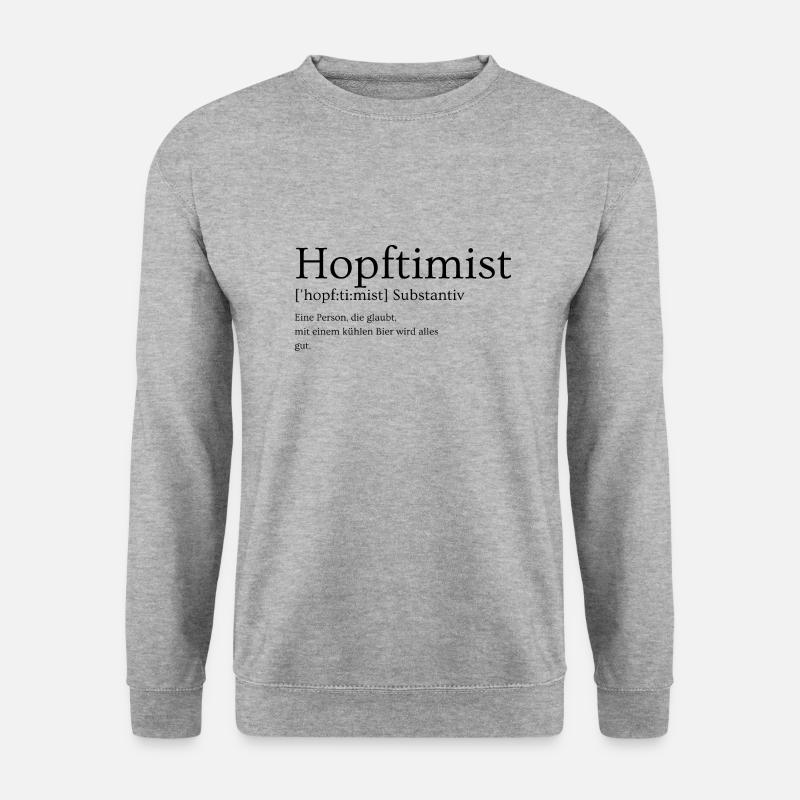 hopftimist - Unisex Pullover - Weißgrau meliert