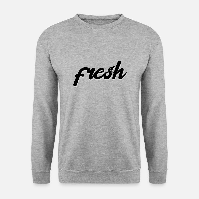 fresh - Unisex Pullover - Weißgrau meliert
