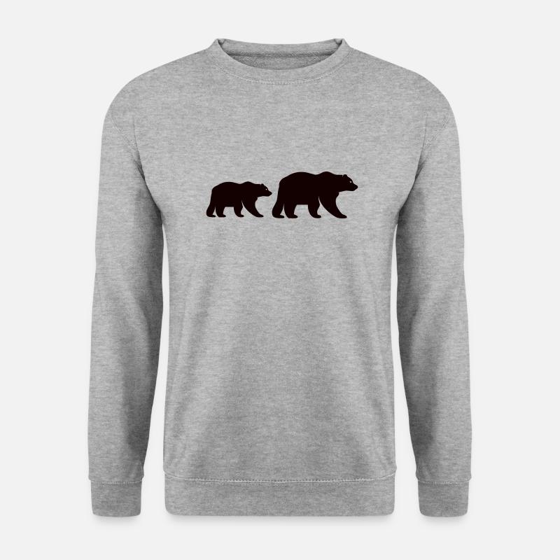 bär 2 - Unisex Pullover - Weißgrau meliert