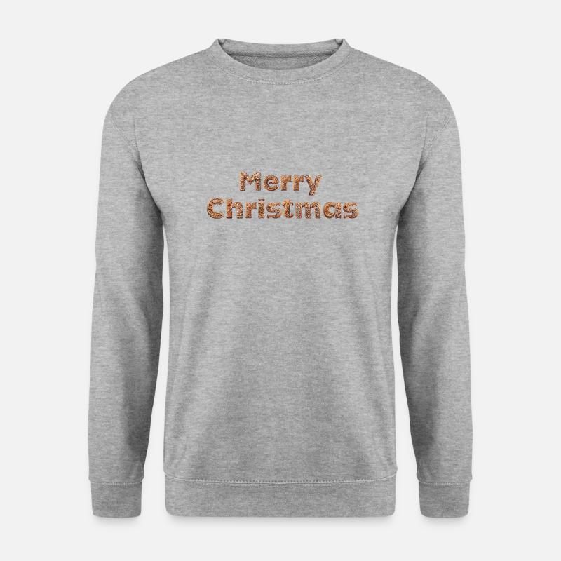 Merry Christmas - Unisex Pullover - Weißgrau meliert