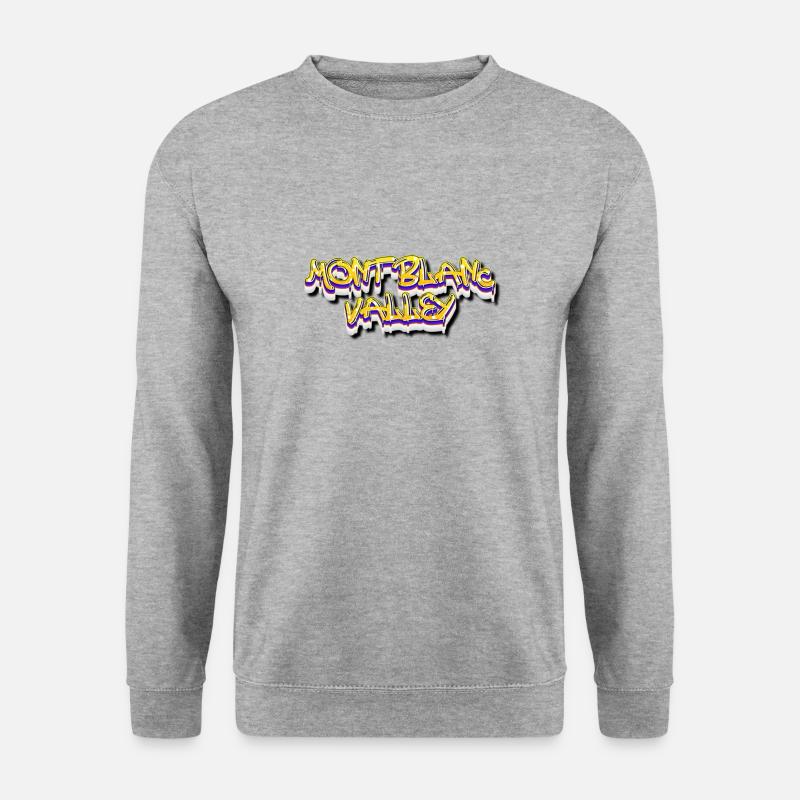 Mont Blanc Valley - Unisex Pullover - Weißgrau meliert
