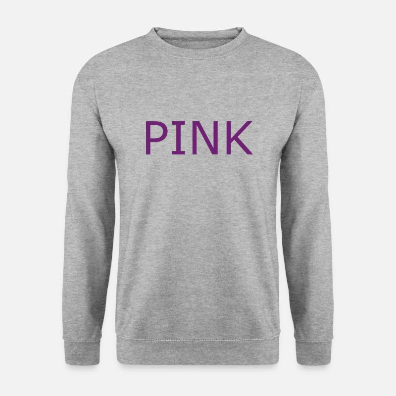PINK in LILA - Unisex Pullover - Weißgrau meliert