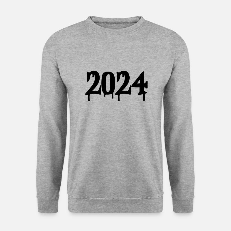 2024 - Unisex Pullover - Weißgrau meliert