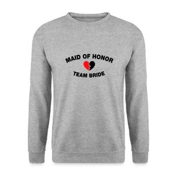 Chemise Maid Of Honor Crew/Team - Sweat-shirt Unisexe - gris chiné - Devant - Alina (178cm) & Michal (187cm)