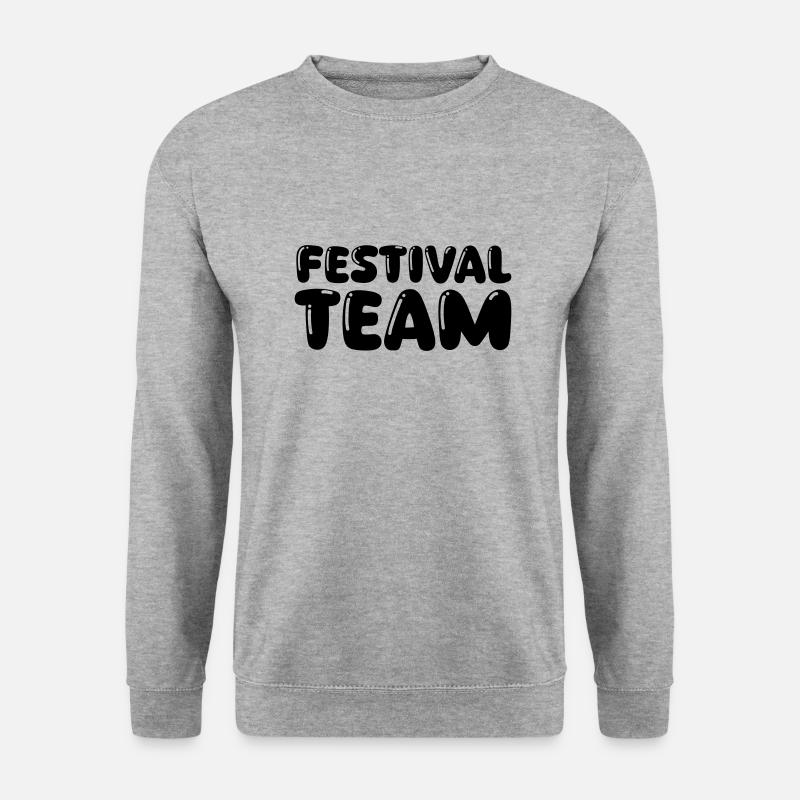 festival team - Unisex Pullover - Weißgrau meliert