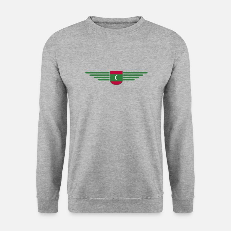 Malediven Fans: Exklusive Shirts - Unisex Pullover - Weißgrau meliert
