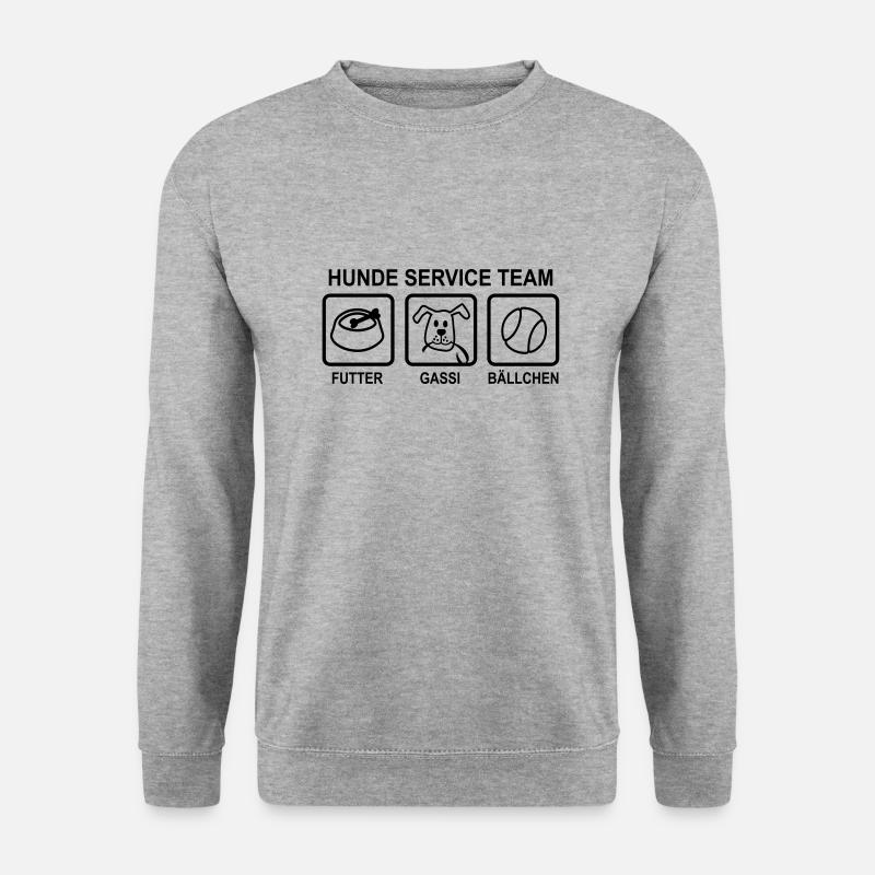 Hund - Unisex Pullover - Weißgrau meliert