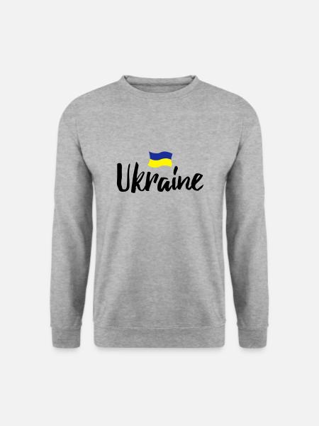 ukraine - Unisex Pullover - Weißgrau meliert