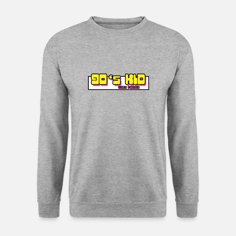 90's KID - Unisex Pullover - Weißgrau meliert
