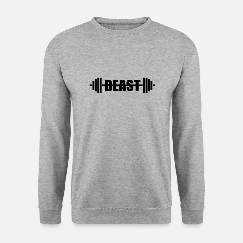 Beast Fitness - Unisex Pullover - Weißgrau meliert