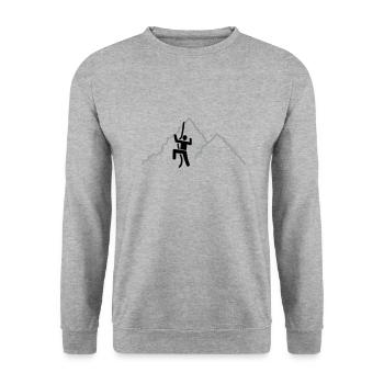 Klettern - Unisex Pullover - Weißgrau meliert - Vorne - Alina (178cm) & Michal (187cm)