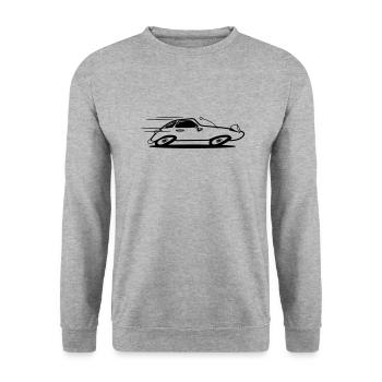 Sports car car car car fast - Unisex Sweatshirt - salt & pepper - Front - Alina (178cm) & Michal (187cm)