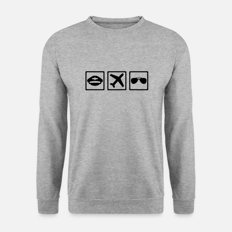 Pilot - Unisex Pullover - Weißgrau meliert