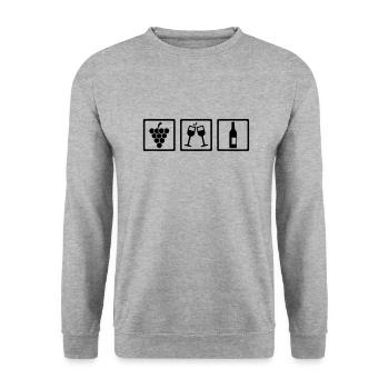 Wine - Unisex Sweatshirt - salt & pepper - Front - Alina (178cm) & Michal (187cm)