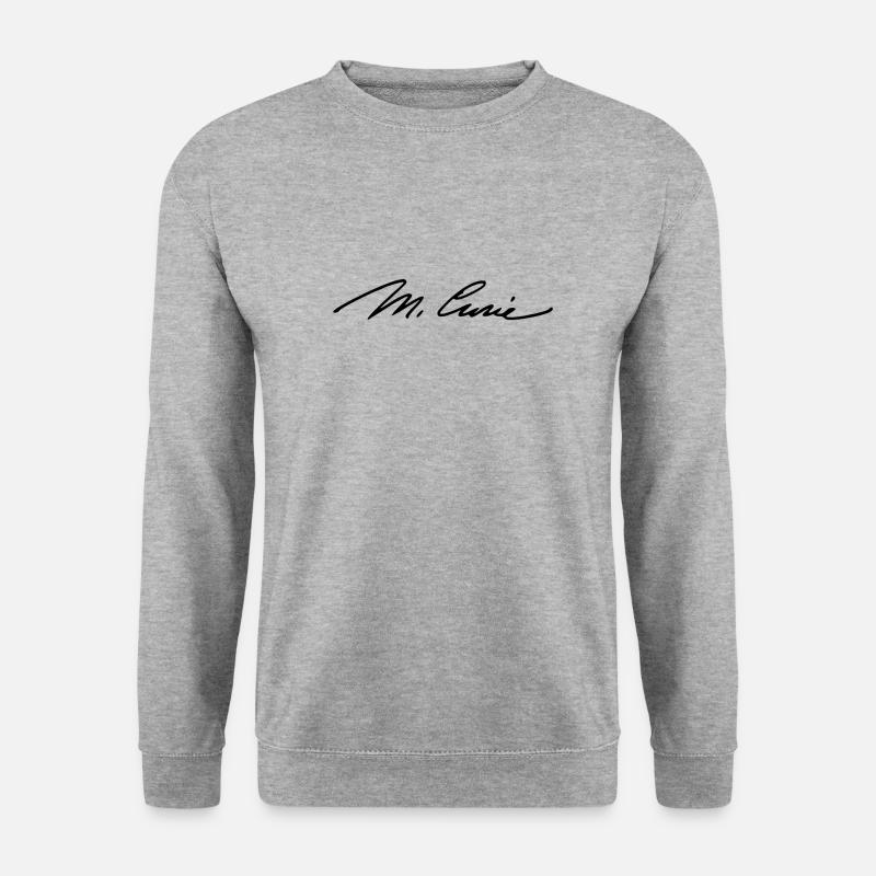 Marie Curie - Unisex Pullover - Weißgrau meliert