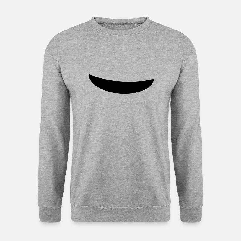 Einfach Lächeln und grinsen - Unisex Pullover - Weißgrau meliert