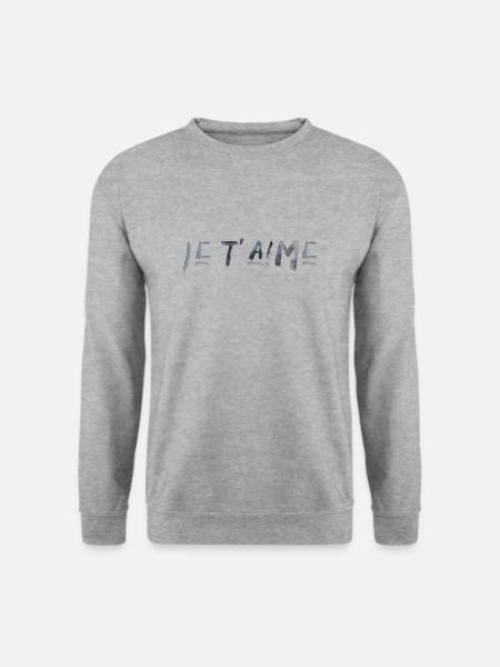 Je t’aime, la Saint Valentin - Sweat-shirt Unisexe - gris chiné
