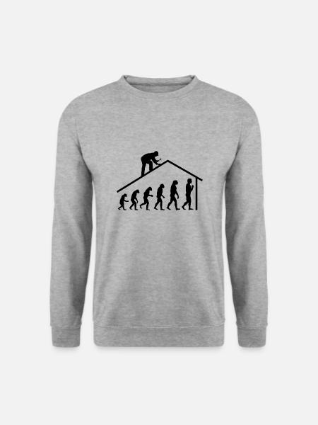 Mann Zimmerer Handwerker Geschenk Werkzeug - Unisex Pullover - Weißgrau meliert