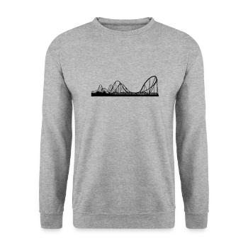 SilverstarVektor - Unisex Pullover - Weißgrau meliert - Vorne - Alina (178cm) & Michal (187cm)