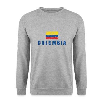 Kolumbien - Unisex Pullover - Weißgrau meliert - Vorne - Alina (178cm) & Michal (187cm)