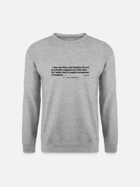 Azur... (b) - Sweat-shirt Unisexe - gris chiné