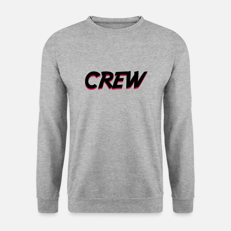Crew - Unisex Pullover - Weißgrau meliert