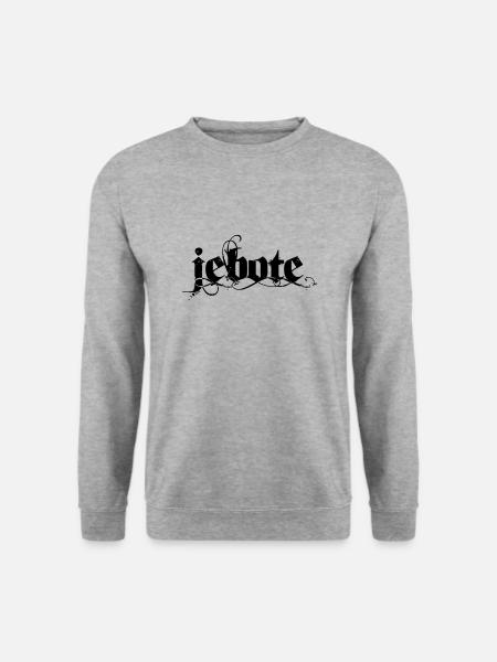 jebote - fick dich - Unisex Pullover - Weißgrau meliert
