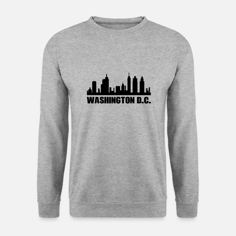 Washington D.C. - Unisex Pullover - Weißgrau meliert
