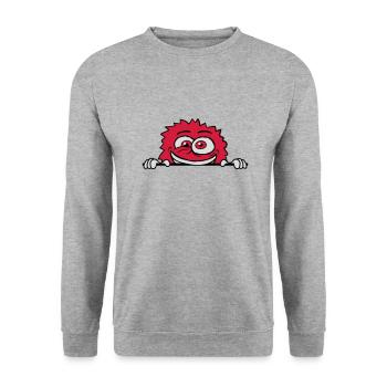 Nervous breakdown monster shield crazy - Unisex Sweatshirt - salt & pepper - Front - Alina (178cm) & Michal (187cm)