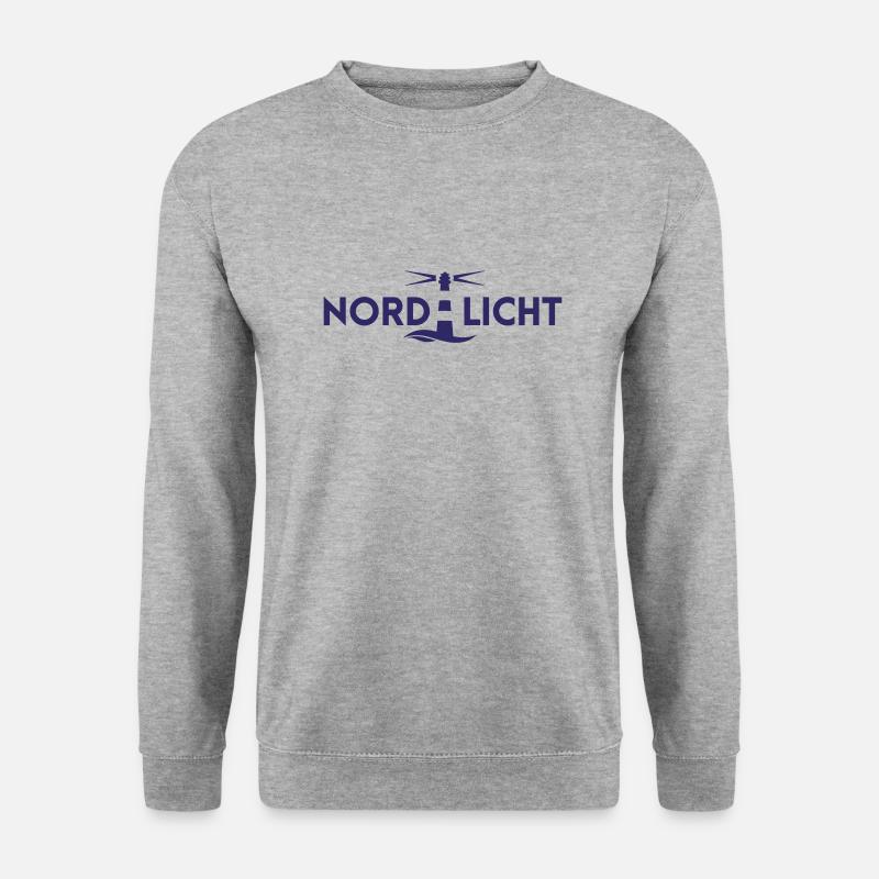 Nordlicht - Unisex Pullover - Weißgrau meliert