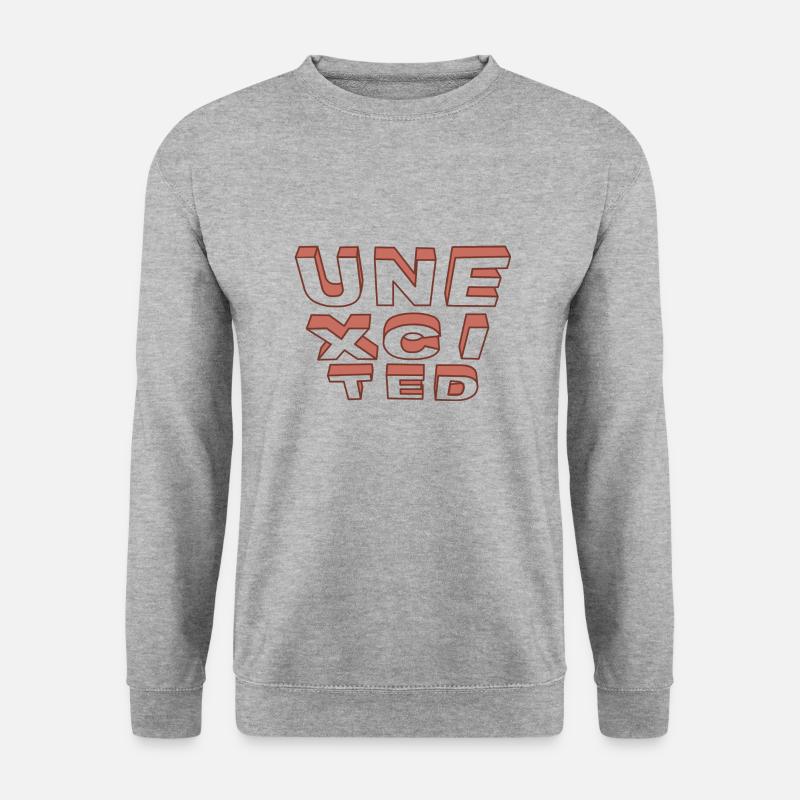 unexcited orange - Unisex Pullover - Weißgrau meliert