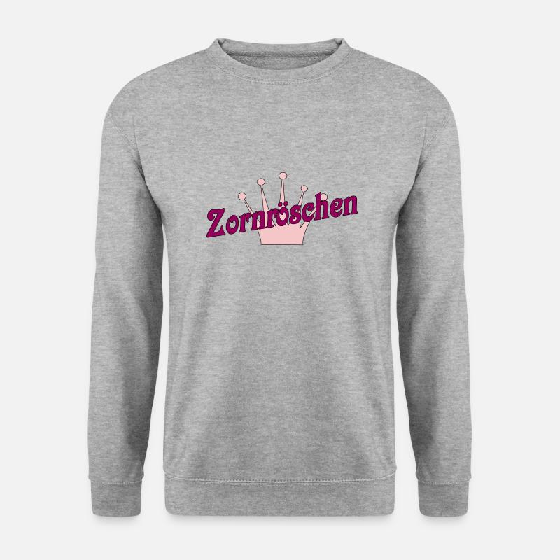 Zornröschen - Unisex Pullover - Weißgrau meliert