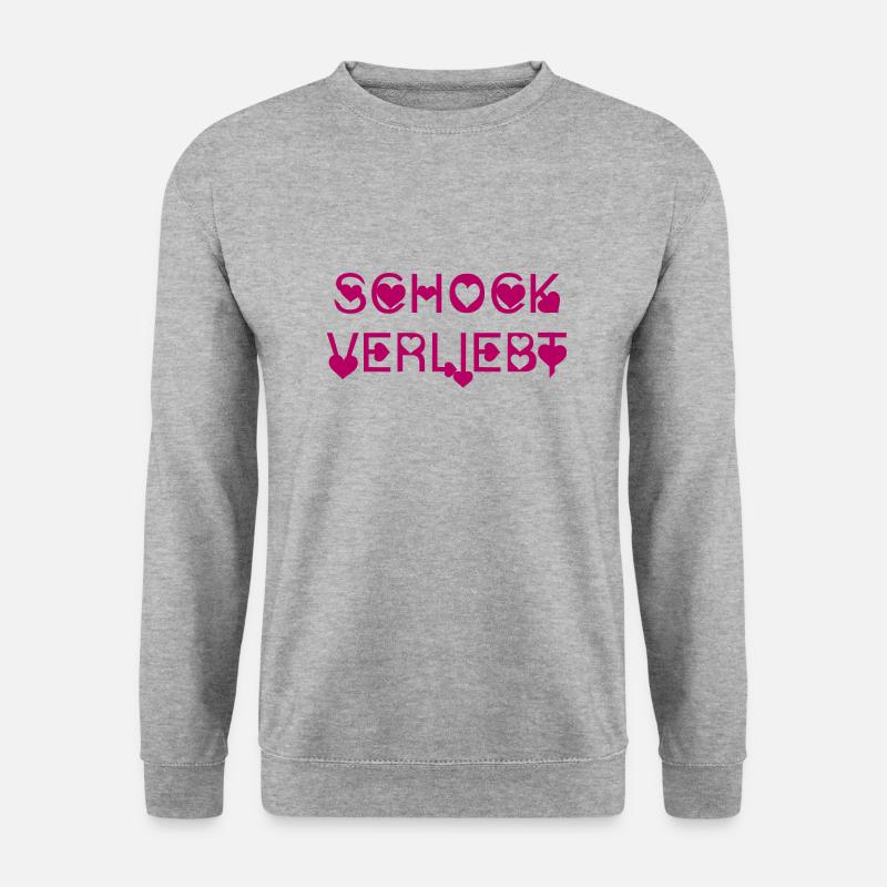 SCHOCKVERLIEBT - Unisex Pullover - Weißgrau meliert