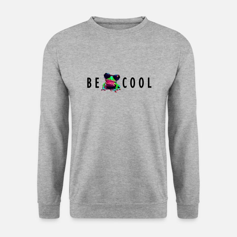 frog be cool - Unisex Pullover - Weißgrau meliert